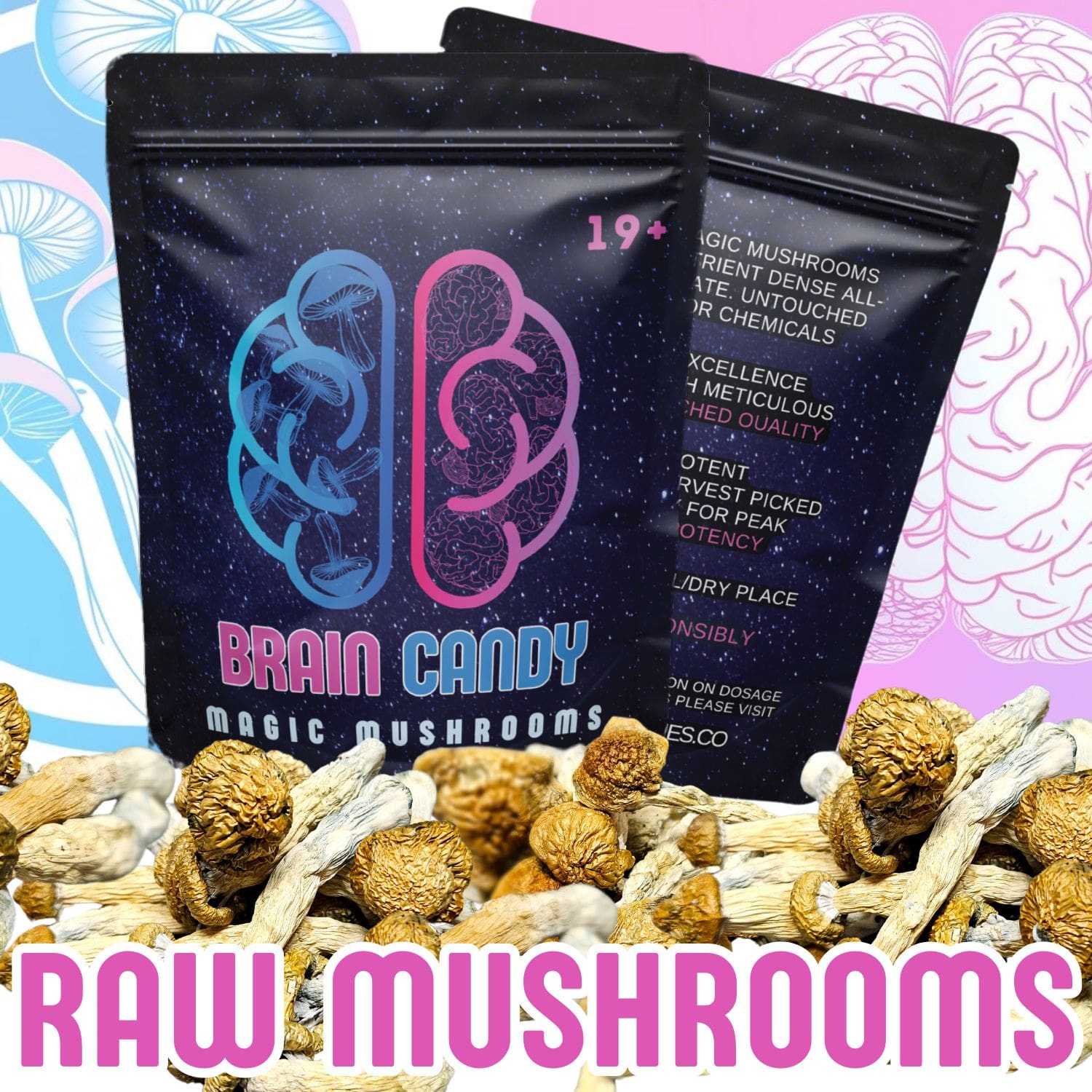 Raw Magic Mushrooms